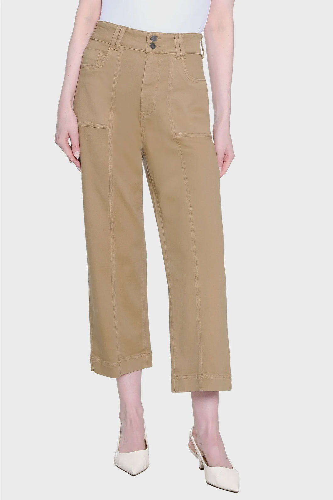 Bronze Twill Cropped Pant