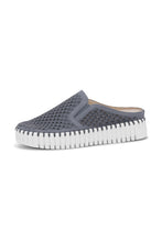 Load image into Gallery viewer, Blue Grey Tulip3886 Back-Less Slip On Shoe

