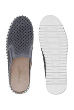 Load image into Gallery viewer, Blue Grey Tulip3886 Back-Less Slip On Shoe

