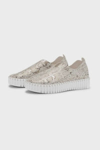 White Snake Print TulipC1005 Slip On Shoe