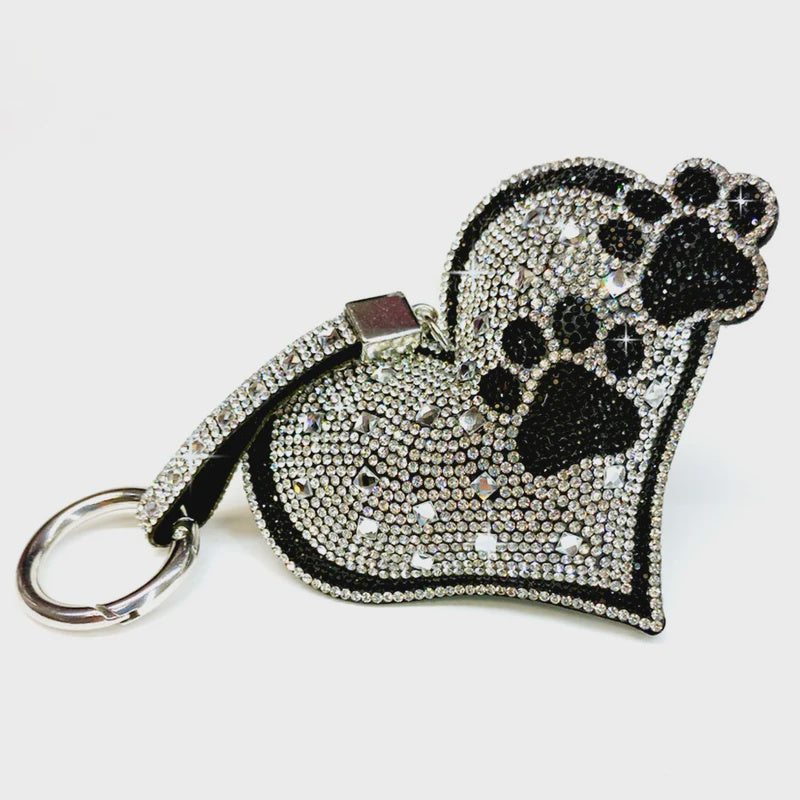 Diamonds In The Ruff Heart Keychain