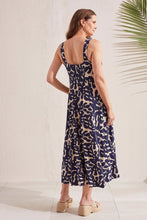Load image into Gallery viewer, TF- Jet Blue Printed High Low Dress

