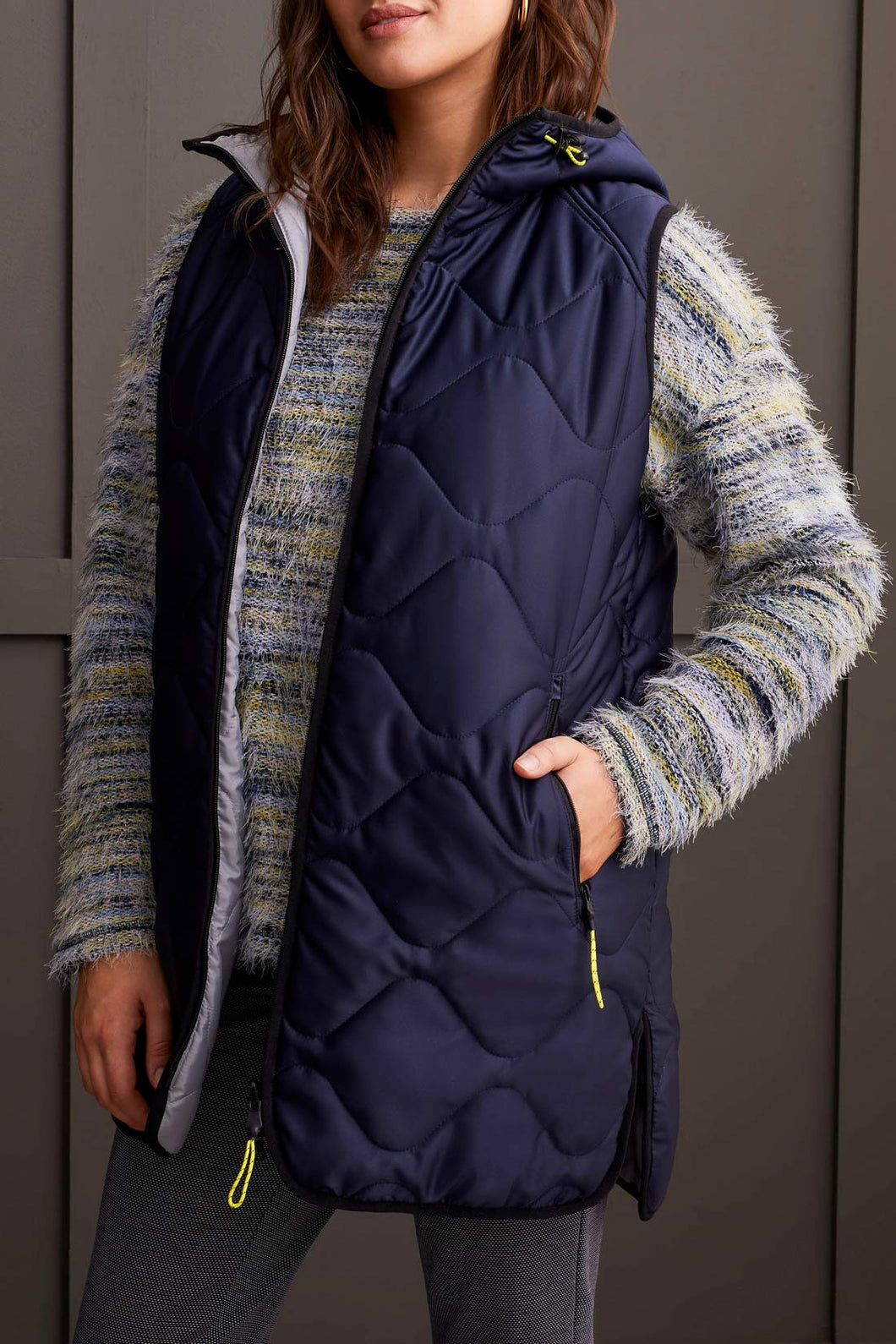 Night Sky Reversible Hooded Puffer Vest