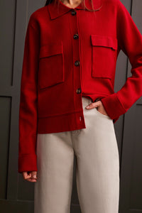 Scarlet Collared Cardigan