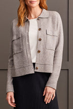 Load image into Gallery viewer, Grey Mix Collared Cardigan
