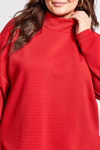 Size Inclusive Scarlet Zig Zag Ottoman Sweater