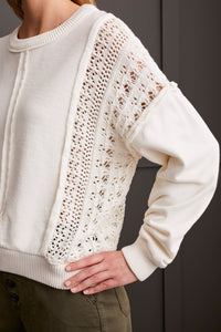 Cotton Embroidered Raglan Sweater