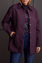 Load image into Gallery viewer, Raisin Quilted Snap Front Jacket
