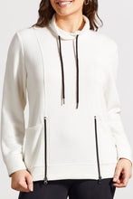 Load image into Gallery viewer, Cream Funnel Neck Sweater With Zipper Detail
