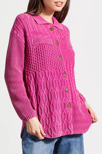 Magenta Haze Patchwork Shacket