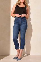 Load image into Gallery viewer, TF- Stormy Blue Crop Straight Leg Pull On Jean
