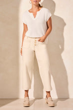 Load image into Gallery viewer, Ecru Pocket Front Wide Leg Pant
