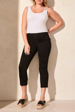 Load image into Gallery viewer, TF- Just Black Straight Leg Cropped Pull On Denim
