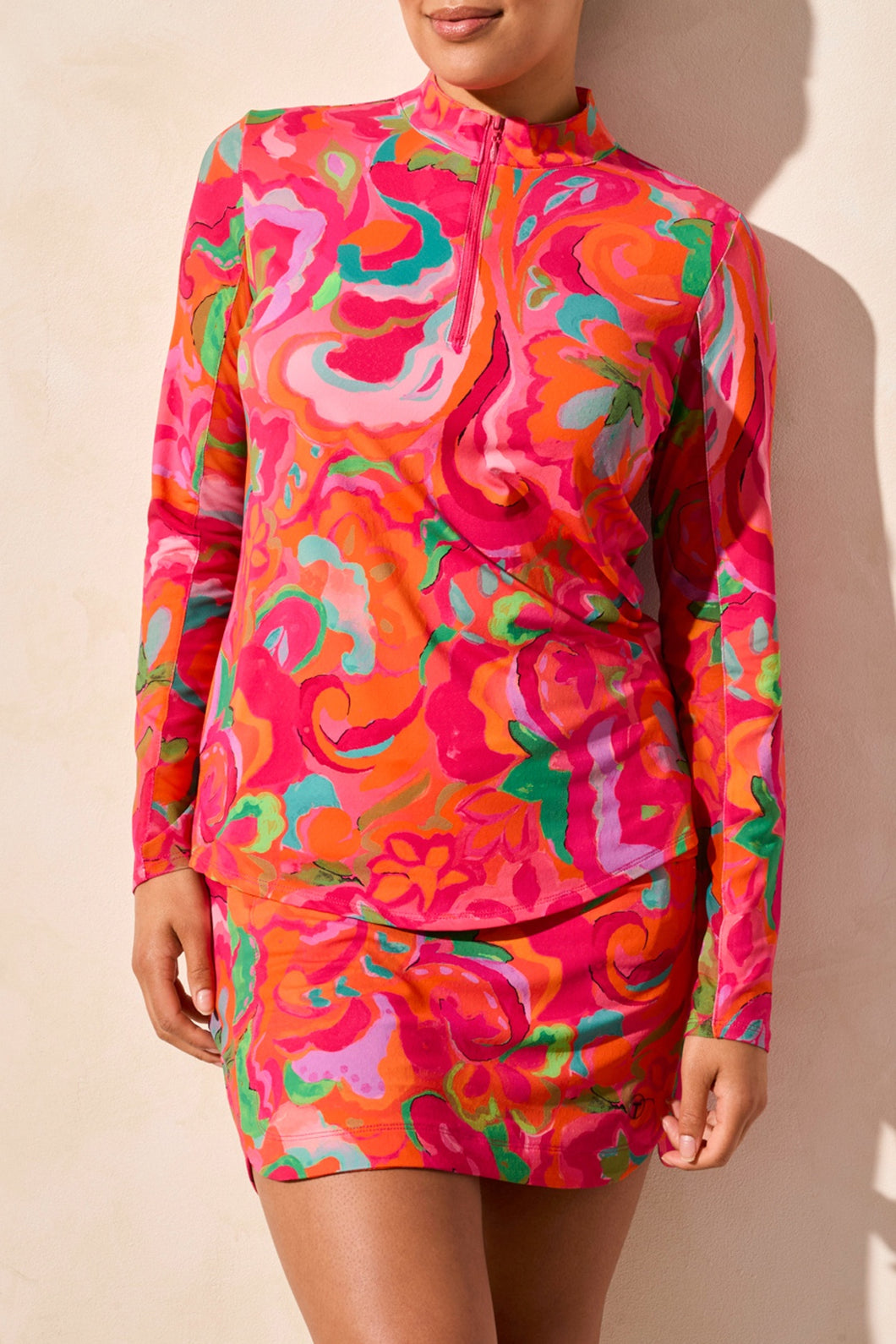 TF- Beetroot UPF 50+ Performance Long Sleeve 1/4 Zip
