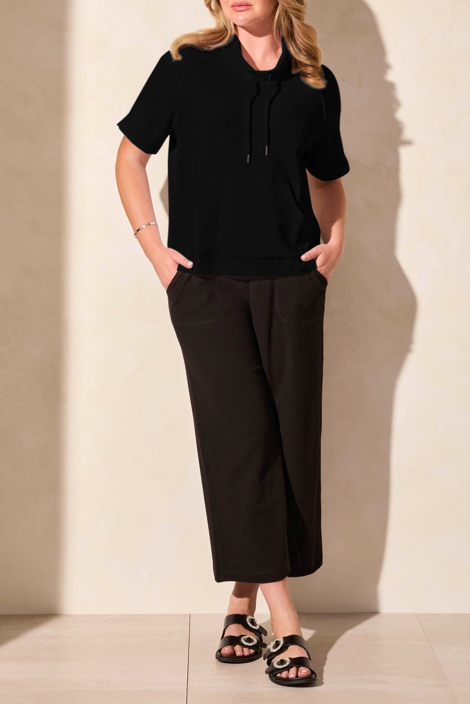 Black Pull On Lounge Pant