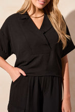 Load image into Gallery viewer, TF- Black Popover Blouse
