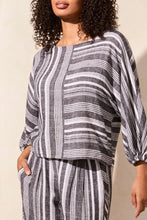 Load image into Gallery viewer, TF- Black Striped Dolman Tee
