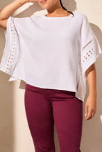Load image into Gallery viewer, TF- White Gauze Kaftan Blouse

