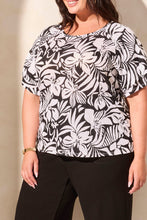 Load image into Gallery viewer, Size Inclusive Black Printed Ruffle Sleeve Top
