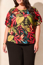 Load image into Gallery viewer, Size Inclusive Poppy Printed Ruffle Sleeve Top
