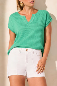 White Comfort Stretch Roll Up Short