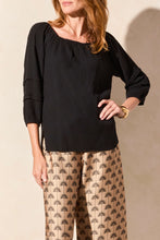 Load image into Gallery viewer, Black On &amp; Off Shoulder Gauze Top
