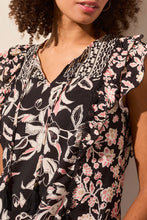 Load image into Gallery viewer, Coco Milk Printed Notch Neck Blouse
