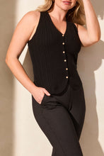Load image into Gallery viewer, Black Cable Sweater Vest
