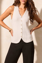 Load image into Gallery viewer, White Cable Sweater Vest Tank
