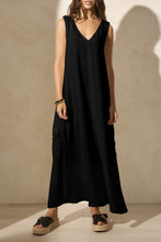 Load image into Gallery viewer, Black Sleeveless Cargo Dress
