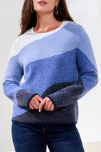 Load image into Gallery viewer, Lapis Blue Printed Jacquard Sweater
