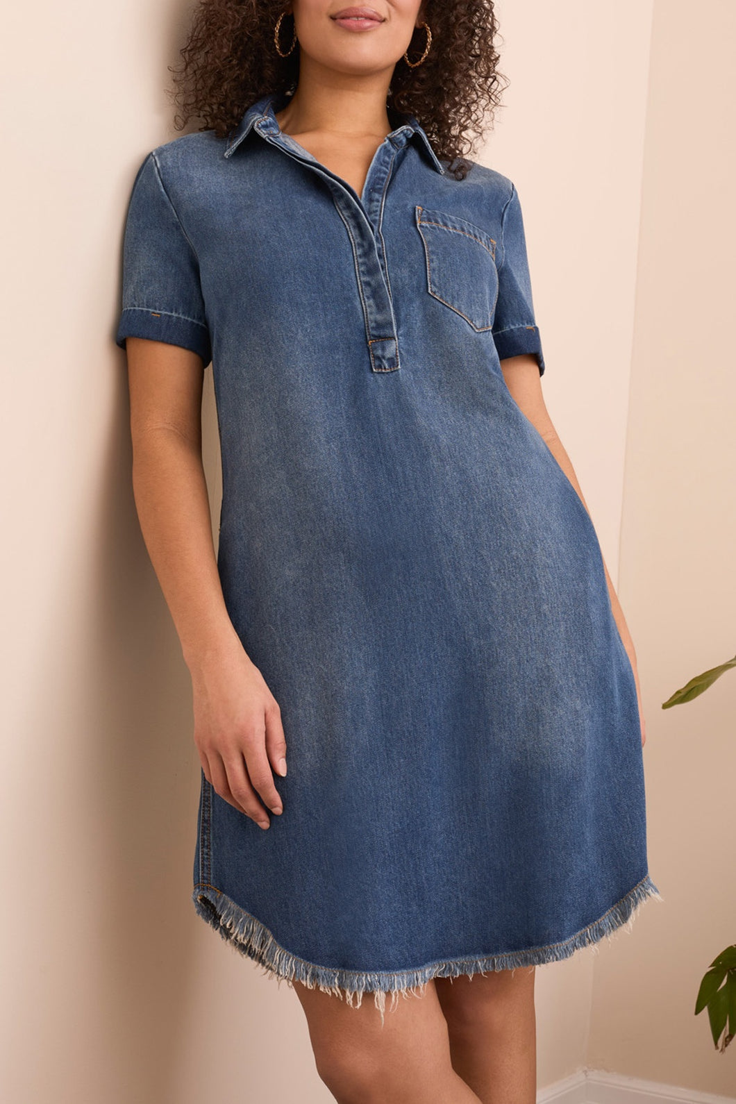 Blue Bliss Pop Over Shirt Dress