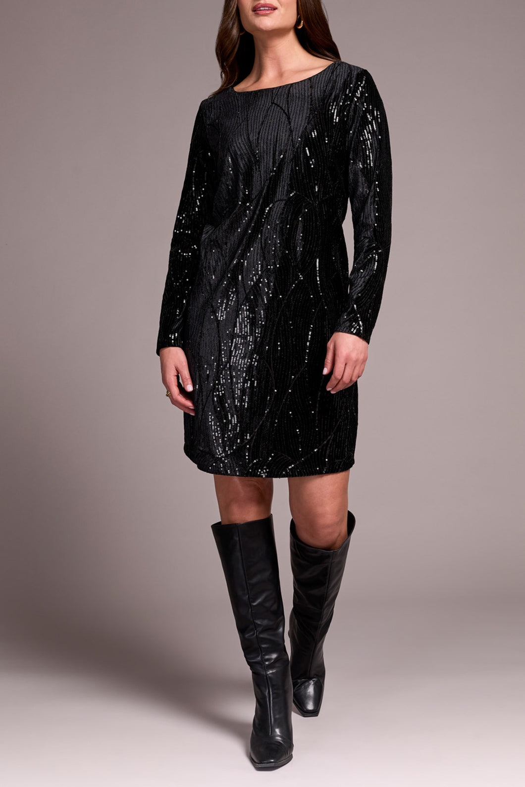Sequin & Velour Party Dress