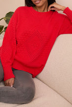 Load image into Gallery viewer, Carmine Bright Red Chunky Sweater
