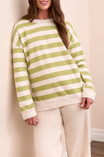 Load image into Gallery viewer, Wasabi Striped Crew Neck Sweater
