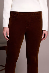 Dark Anise Pull On Audrey Micro Corduroy Pant