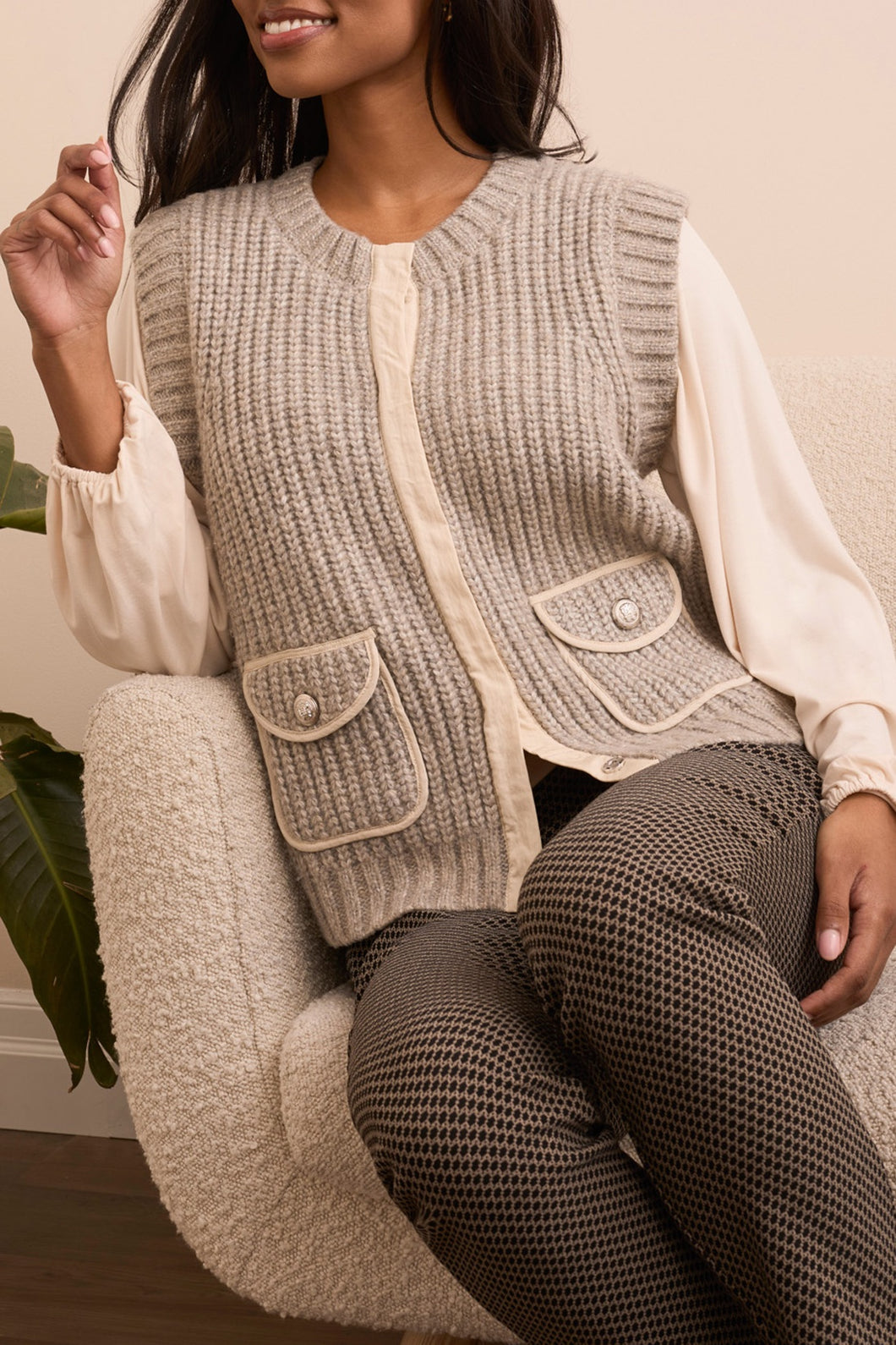 Sandstone Sleeveless Vest