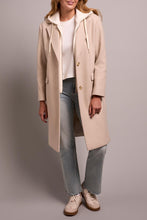Load image into Gallery viewer, Oatmeal Trench Coat With Fooler Hoodie

