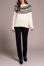 Load image into Gallery viewer, Cream &amp; Black Beaded Sweater
