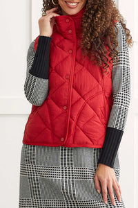 Earth Red A-Line Puffer Vest