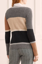 Load image into Gallery viewer, Charcoal Colour Block Sweater
