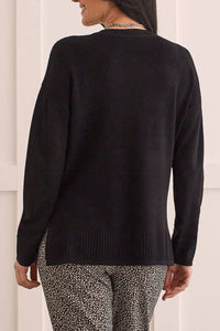 Black V-Neck Hailey Sweater