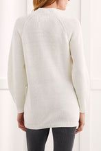 Load image into Gallery viewer, Long Cream Knit Mock Neck Sweater
