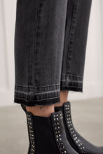 Load image into Gallery viewer, Stone Black Sophia Micro Flare Crop Jean
