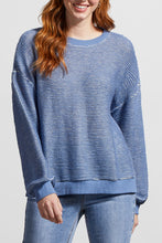Load image into Gallery viewer, Blue Quilt Crew Neck
