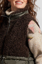 Load image into Gallery viewer, TF- Dark Cedar Sherpa Combo Vest
