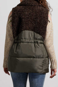 TF- Dark Cedar Sherpa Combo Vest