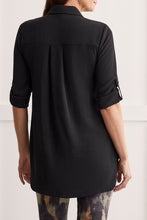 Load image into Gallery viewer, TF- Black Roll Up Sleeve Tunic
