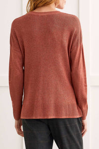 Rust V-Neck Hailey Sweater