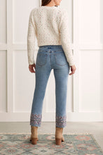 Load image into Gallery viewer, TF- Light Vintage Embroidered Hem Jean
